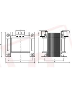 TRANSFORMADOR MANIOBRA 220/380V Sec12V12V 30VA