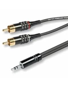 CONEXION JACK 3,5 ESTEREO MACHO-2 x RCA MACHO 1,5m