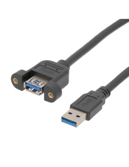 USB 3.0-VERBINDUNG AN MÄNNLICH - WEIBLICHES PANEL 1m