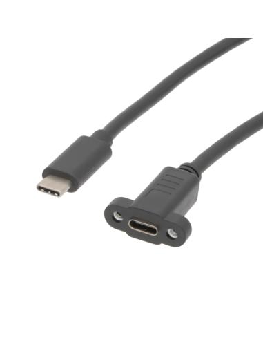 USB-C-MÄNNLICHE - WEIBLICHE PANELVERBINDUNG 1m