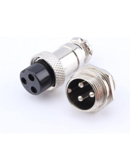 CONNECTEUR MÂLE GX20 3 BROCHES