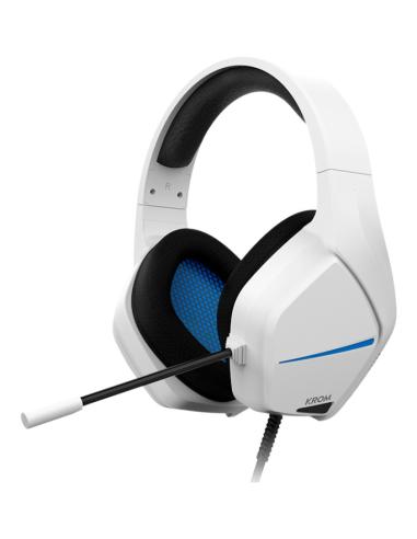 CASQUE GONG KROM KOPA MOVE STÉRÉO BLANC-BLEU