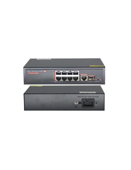 Commutateur PoE IEEE 802.3af/at 8 ports 10/100/1000 Mbps (fin de gamme PSE) + 1 sfp