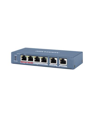 COMUTADOR FAST ETHERNET POE 4 PORTAS DS-3E0106HP-E