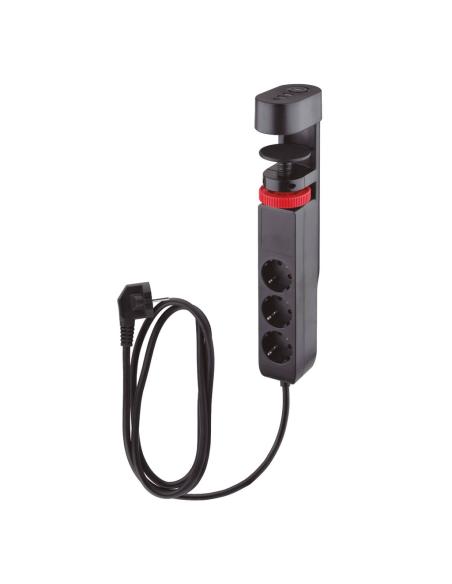 DESKTOP MULTIPLE BASE 3T + 2 USB A + 1 USB Typ C + Int (3x1.5mm) 1.4m Schwarz