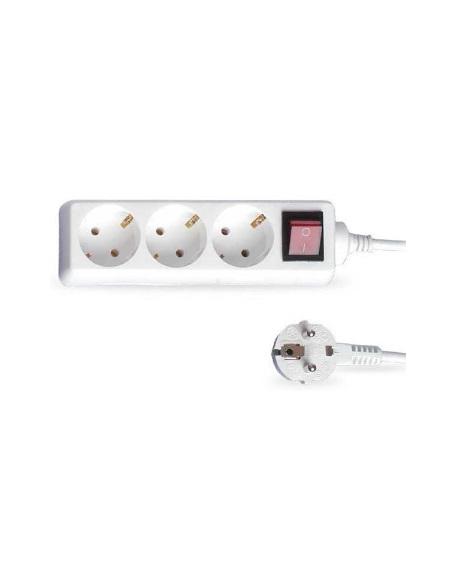 MEHRFACHSOCKEL 3 STECKDOSEN MIT SCHALTER UND KABEL 1,5m (3x1mm)