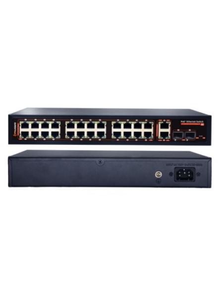 Commutateur PoE IEEE 802.3af/at 24 ports 10/100/1000 Mbps (PSE de fin de gamme) + 2 SFP