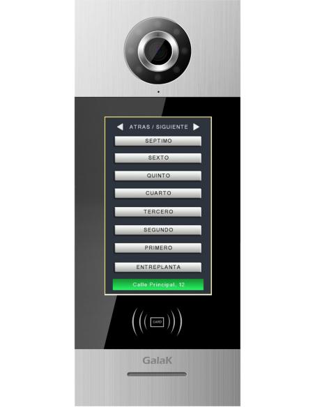 PLAQUE VIDÉO 2 MAINS AVEC ÉCRAN TACTILE PERSONNALISABLE DE 7" + CONTRÔLE D’ACCÈS + VIDÉOSURVEILLANCE