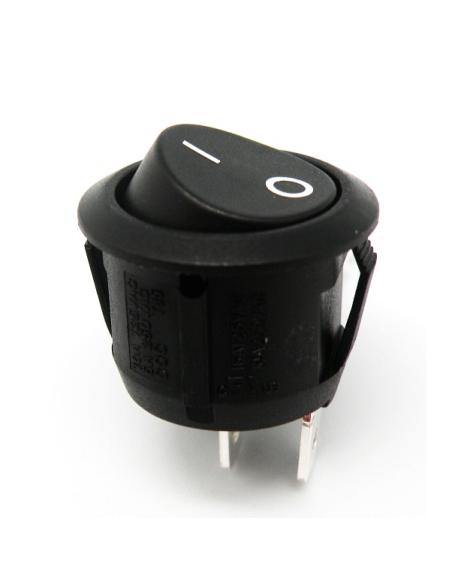 2P-KIPPSCHALTER SCHWARZ 250V6A Ø20mm