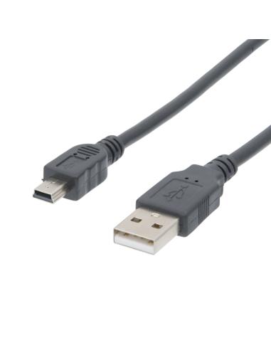 CONNEXION MÂLE USB-A - MINI USB-B MÂLE 5P 1,8 M
