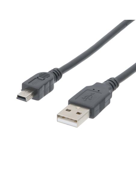 CONNEXION MÂLE USB-A - MINI USB-B MÂLE 5P 1,8 M