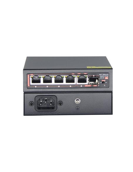 Commutateur PoE 4 ports 10/100/1000 Mbit/sS. IEEE 802.3af/802.3atPoE (PSE de fin de course)