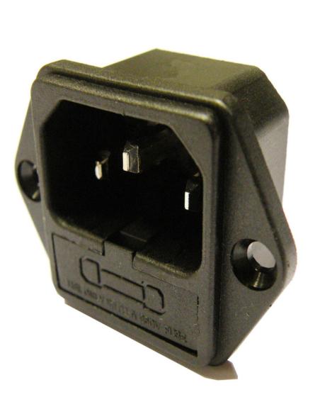 IEC320 C14 MÄNNLICHES FAHRGESTELL BASIS 250V 10A MIT SICHERUNG