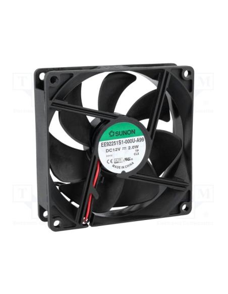 FAN 12Vdc 2.0W 92x92x25mm 2 FIOS