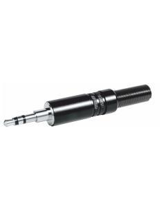CONNECTOR JACK ESTEREO 3,5mm MASCLE NEGRE AMB STEP