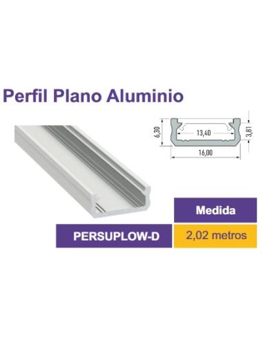 ALUMINIUMPROFIL 2M 16x6,3 MM PERSUPLOW-D-OBERFLÄCHE