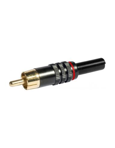 ROTER MÄNNLICHER RCA-STECKER Ø6,0 mm