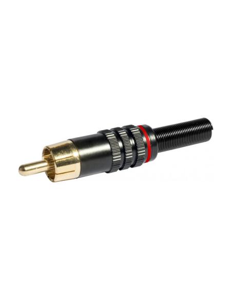 ROTER MÄNNLICHER RCA-STECKER Ø6,0 mm