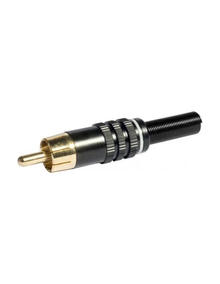 WEISSER MÄNNLICHER RCA-STECKER Ø6,0 mm