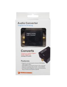 CONVERTIDOR AUDIO DIGITAL A ANALOGICO RCA+3,5mm