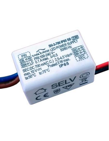 DRIVER LED IP65 90-264Vac 2,5-4,5Vdc 700mA 3W