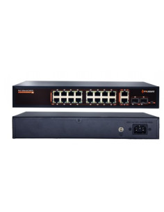 16-Port 10/100/1000Mbps IEEE 802.3af/at PoE Switch (End-Span PSE)+ 2 SFP