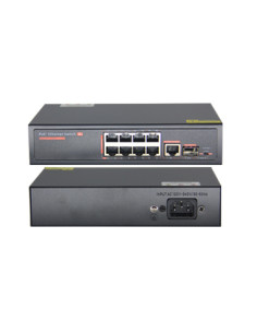 Switch PoE 10/100/1000Mbps IEEE 802.3af/at de 8 portas (PSE de extensão final)+ 1 sfp