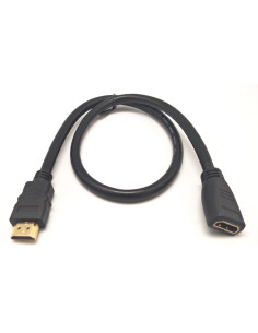 CONEXION HDMI 1.4 19P MACHO-HEMBRA 0,6m