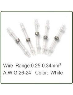 EMPALME RETRACTIL CON ESTAÑO 0,25-0,34mm² BLANCO
