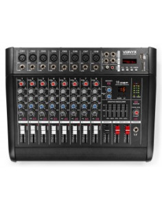 MEZCLADOR DE 8 CANALES CON AMPLIFICADOR DSP/BT/SD/USB/MP3 AM8A