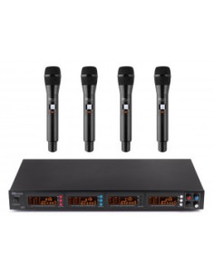 4 MICROFONOS INALAMBRICOS DE MANO 50ch UHF PD504H