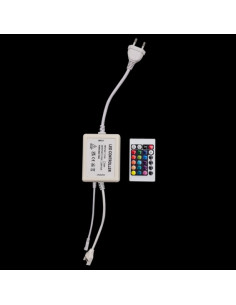 CONTROLADOR TIRA LED 12mm RGB 720W 230V IP44 +MANDO