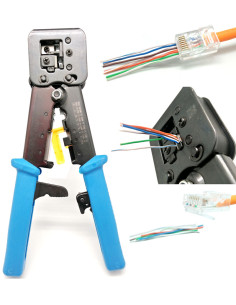 CRAVADOR ABERTO RJ45 (8P8C) ATRAVÉS DE CABO