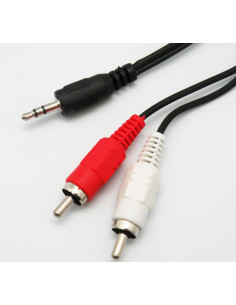 CONEXION JACK 3,5 ESTEREO MACHO-2 x RCA MACHO 1,5m