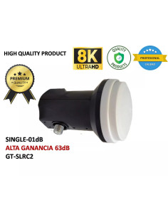 LNB UNIVERSAL SINGLE 0,1dB 63dB 8K-3D