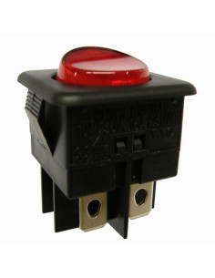 INTERRUPTOR LLUMINÓS 4P ON-OFF 250V 10A VERMELL