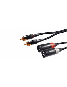CONEXION 2 x RCA MACHO - 2 x XLR MACHO 1m