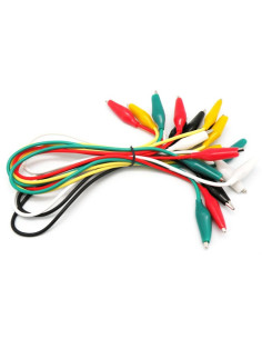 KROKODILKLAMMERN MIT 40 CM KABEL IN VERSCHIEDENEN FARBEN