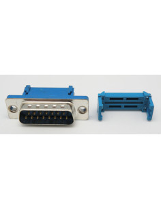 CONECTOR SUB-D MACHO 15 P. CABLE PLANO 2986