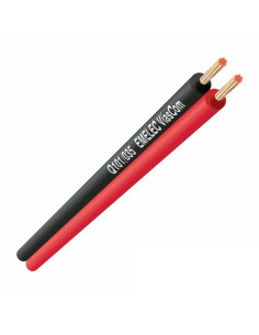 ROULER UN CÂBLE PARALLÈLE DE 100 M ROUGE/NOIR 2x0,35 mm²