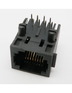 BASE RJ45 POUR SOUDAGE C.I. 8P8C INCLINÉE À 90º