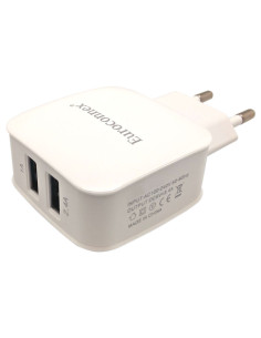 CARGADOR USB RED 100/240V 5V 3,4A (1A+2,4A)