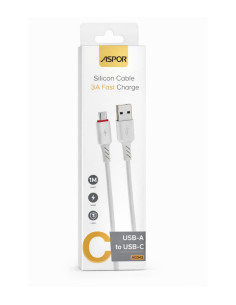 CABLE CARGA RAPIDA USB-A A USB-C 3A 1mt
