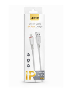 CABLE CARGA RAPIDA USB-A A IPHONE 3A 1mt