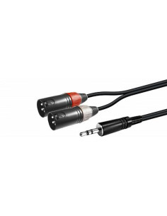 CONEXION JACK 3,5 M ST / 2 XLR M 1,5m