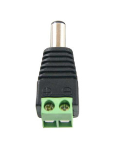 CONECTOR ALIMENTACION MACHO CON TORNILLOS 5,5x2,1