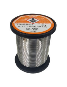 ROLLO ESTAÑO Sn60Pb38Cu2 100gr