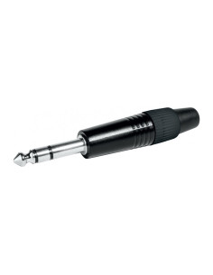 CONNECTOR JACK ESTÈREO DE 6,3 MM MASCLE NEGRE