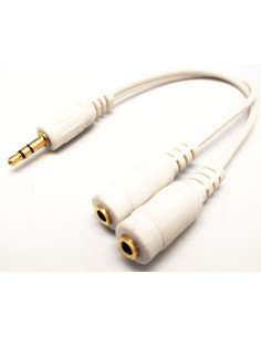BUCHSENVERBINDUNG 3,5 mm STEREO MÄNNLICH - 2 x 3,5 mm WEIBCHEN