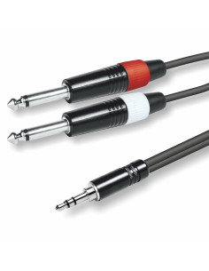 CONNEXION DE PRISE 3,5 M ST / 2 JACK 6,3 M MONO 3 M